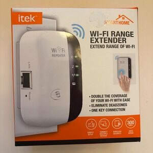 iTek Wi-Fi Range Extender Repeater‎ 300Mbps Wireless Security Simple Setup